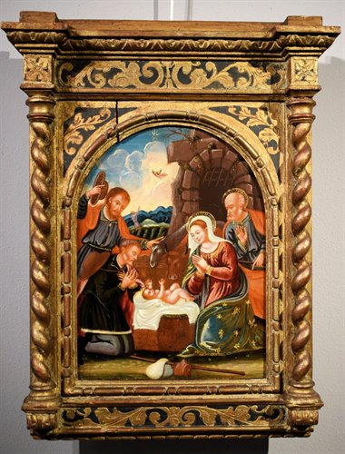   "Adoration of the shepherds"   Tabernacle frame  